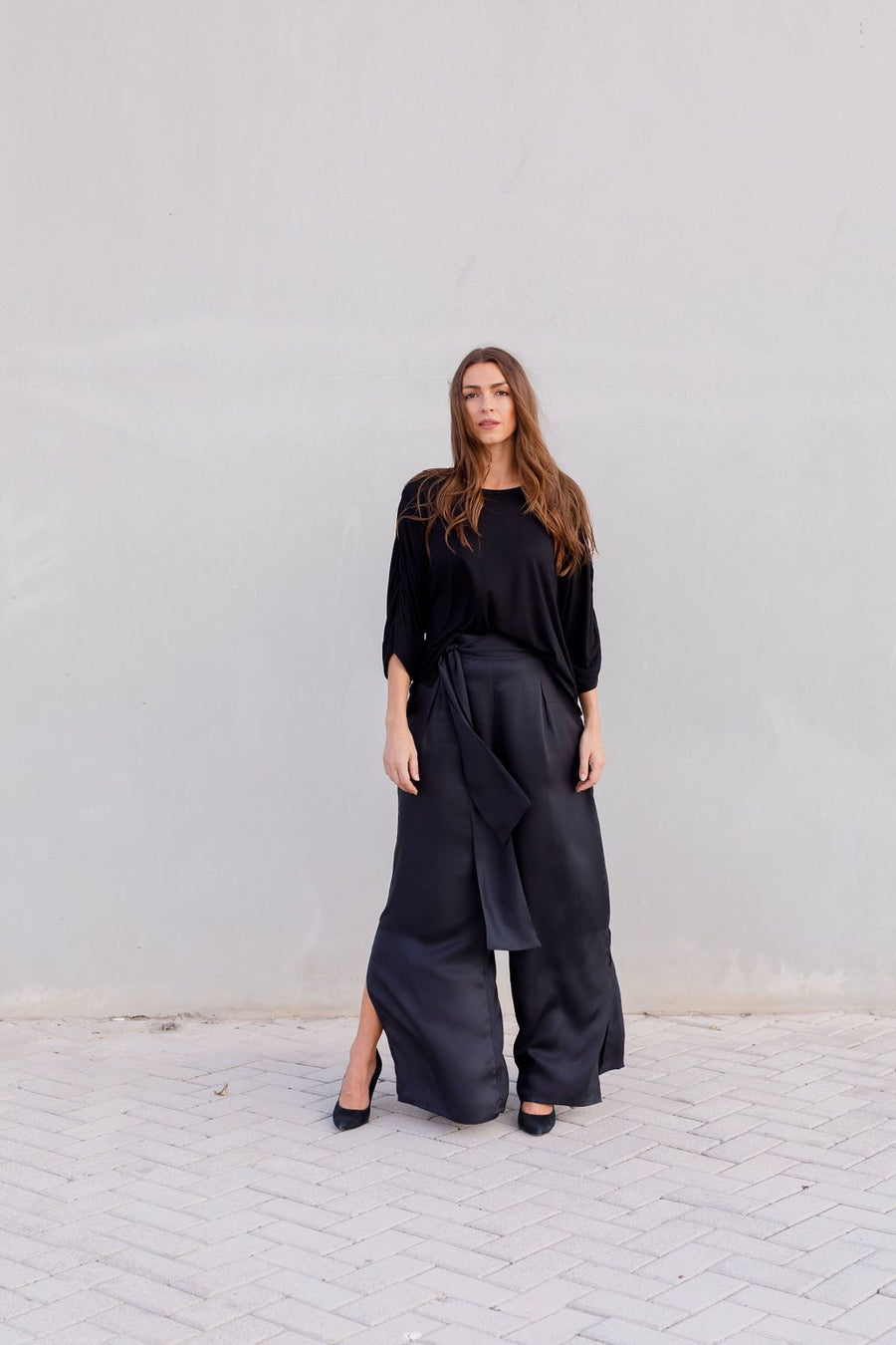 Kelly wide legged trouser cupro | Emilia Ohrtmann