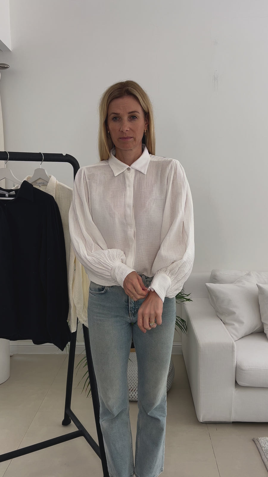 Izzy Blouse in White 